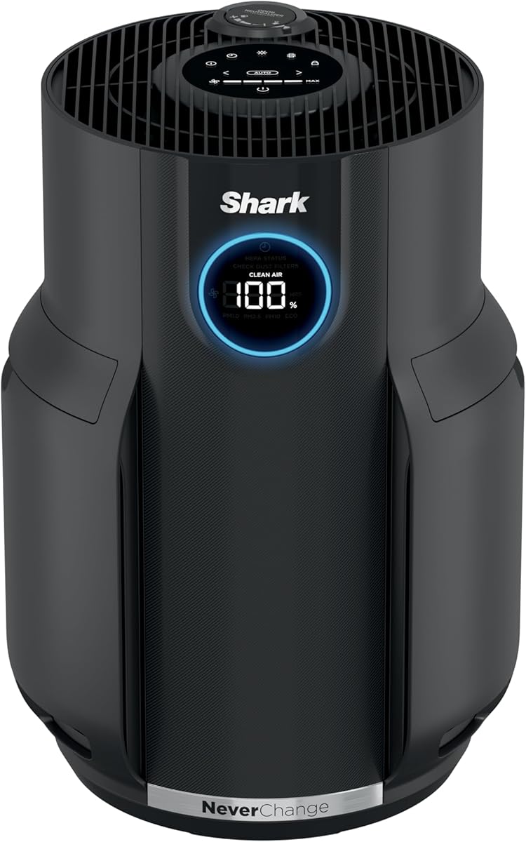 Shark Air Purifiers for Home Large Room with NeverChange Air Filter, 5 Year HEPA Filter, Covers 650 Sq. ft, Odor Neutralizer and Clean Sense Technology, Removes 99.98% of Dust & Allergens, HP152
