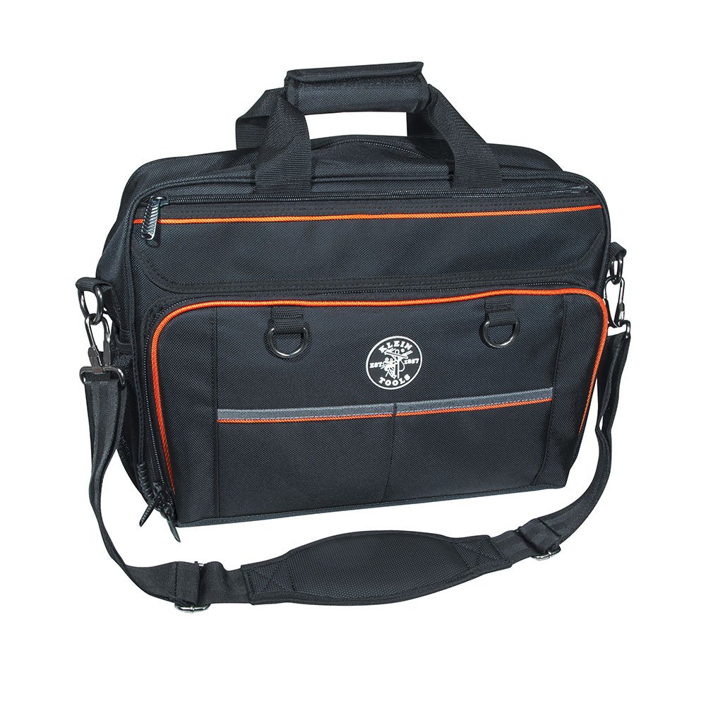 Torba na narzędzia, torba Tradesman Pro Tech z kieszenią na laptopa, czarno-pomarańczowa Klein Tools 55455M