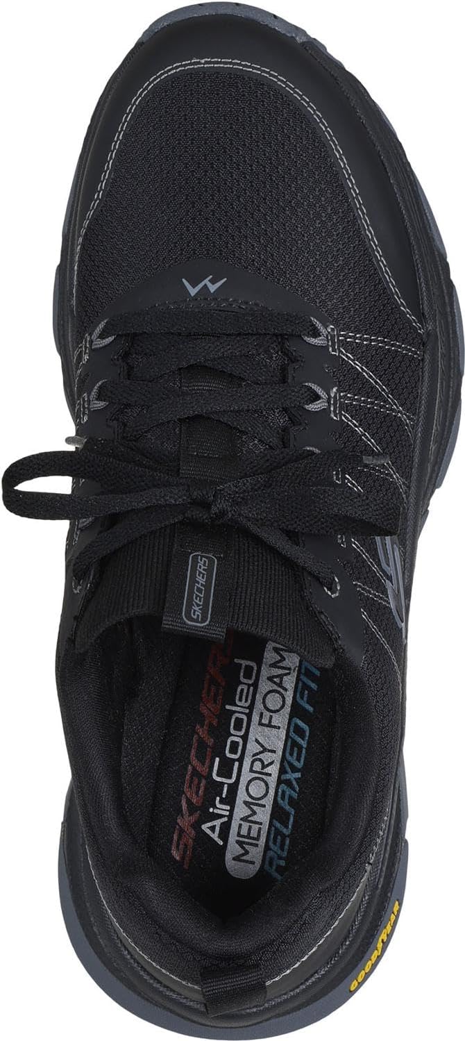 Skechers - Mens Relaxed Fit: D'Lux Trekker - Toughtwill Sneakers, Color Black/Charcoal, Size: 8.5 M US - Image 2