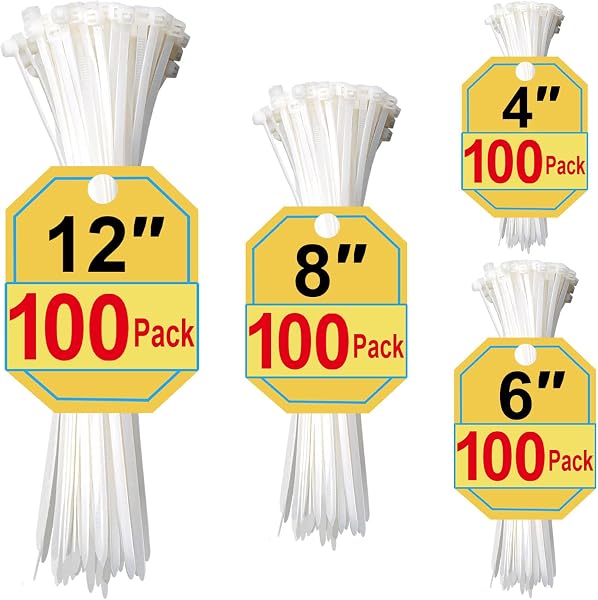 Cable Ties, Zip Ties Assorted Sizes