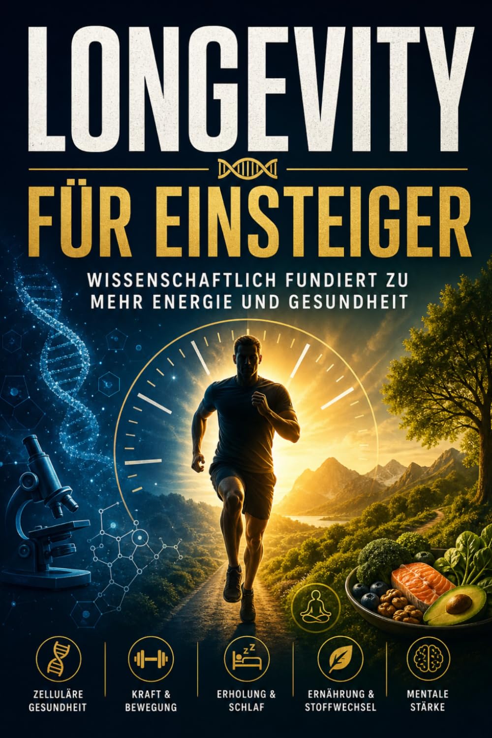 Longevity für Einsteiger: Das 30-Tage-Programm für mehr Energie, starkes Immunsystem und ein langes gesundes Leben – Anti-Aging, Ernährung, Bewegung und Schlaf einfach erklärt