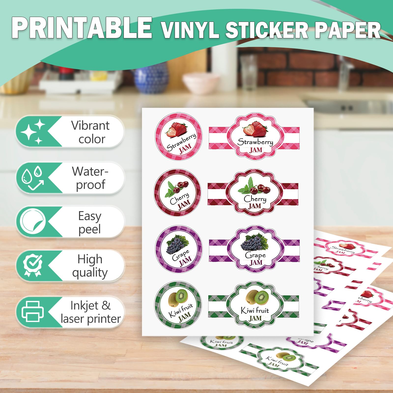 Amazon.com : Pikapoka 11x17 Removable Self-adhesive Vinyl Sticker