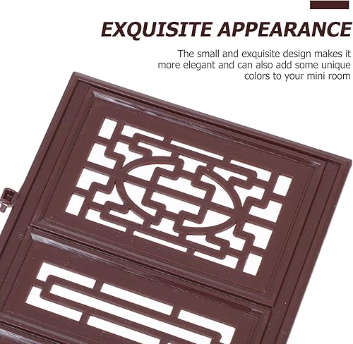 Miniatura 8 de Casa de muñecas estilo chino 3 piezas casa de muñecas muebles en miniatura accesorios de casa de muñecas china divisores de habitación separadores