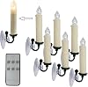 Flameless Candles White Candles, 6pcs LED Candle Sticks Window Candlesticks Short LED Menorah Candles Battery Taper Candles with Remote for Party Wedding Decoration,4inch