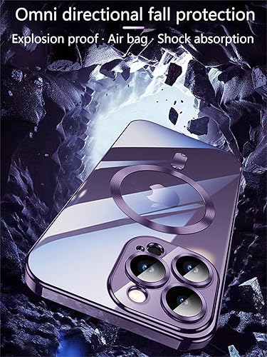 Miniatura 5 de TRODINO Funda magnética transparente para iPhone 13 Pro Max protector de lente de cámara y compatible con MagSafe Funda protectora híbrida de