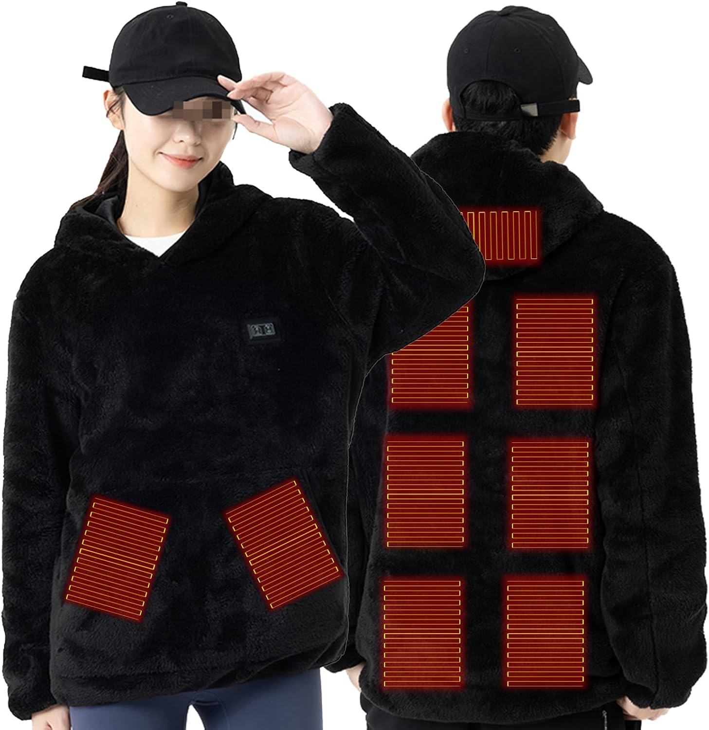 Heated Hoodies for Women, Pullover Hoodie - 9 Heating Zones, Heated Sweatshirt Winter Heated Coat for Cold Weather