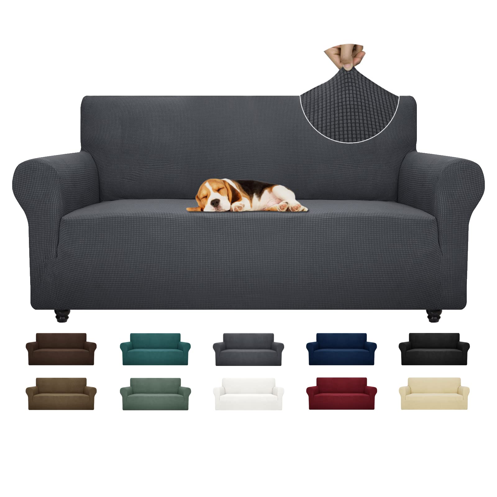 ZNSAYOTX Super Stretch Couch Cover Universal Sofa Covers for sale