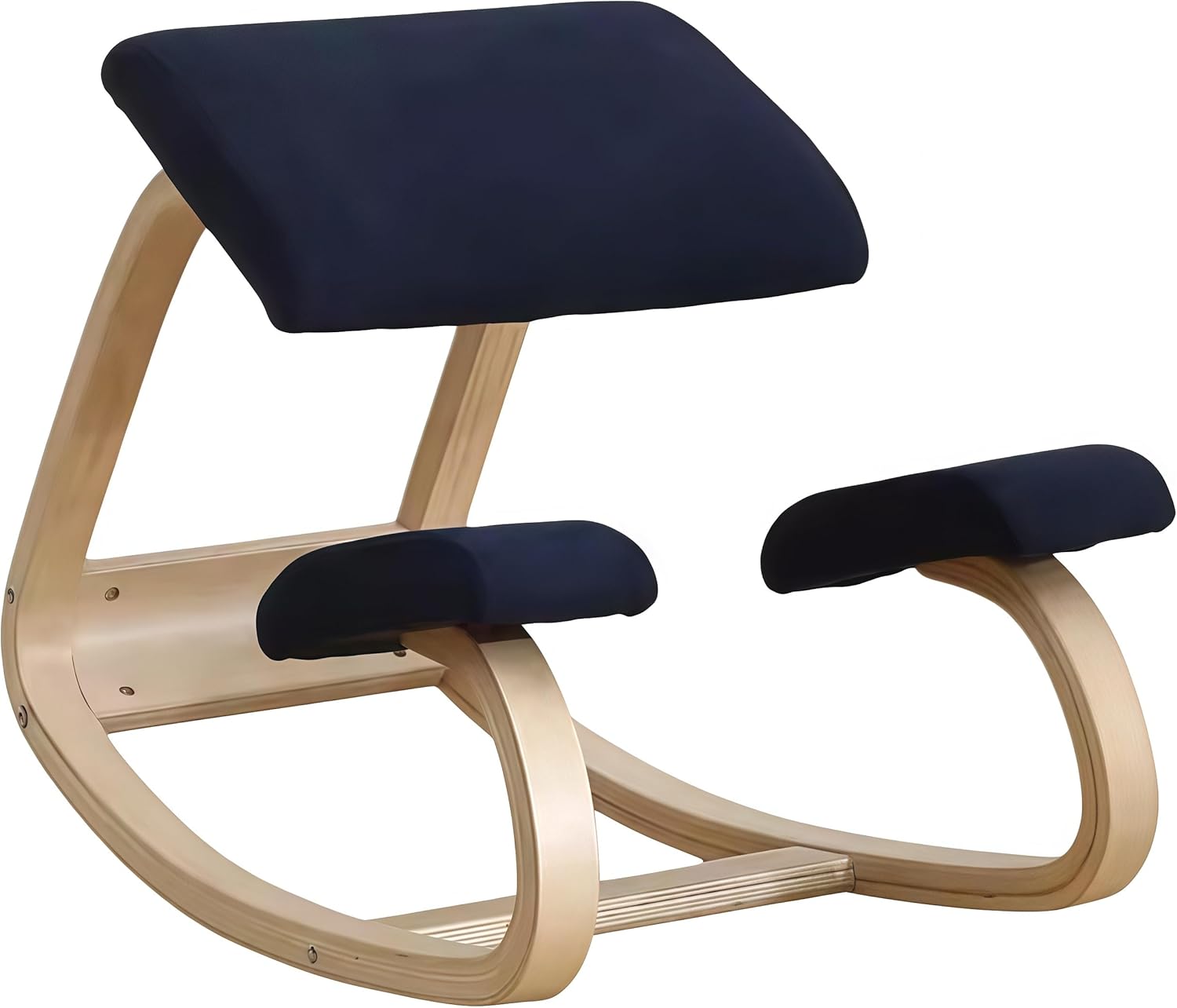 Adjustable Ergonomic Kneeling Chair with Padded Seat and Backrest, Posture Correcting Knee Chair for Office Desk, Comfortable Floor Sitting Alternative (Black)