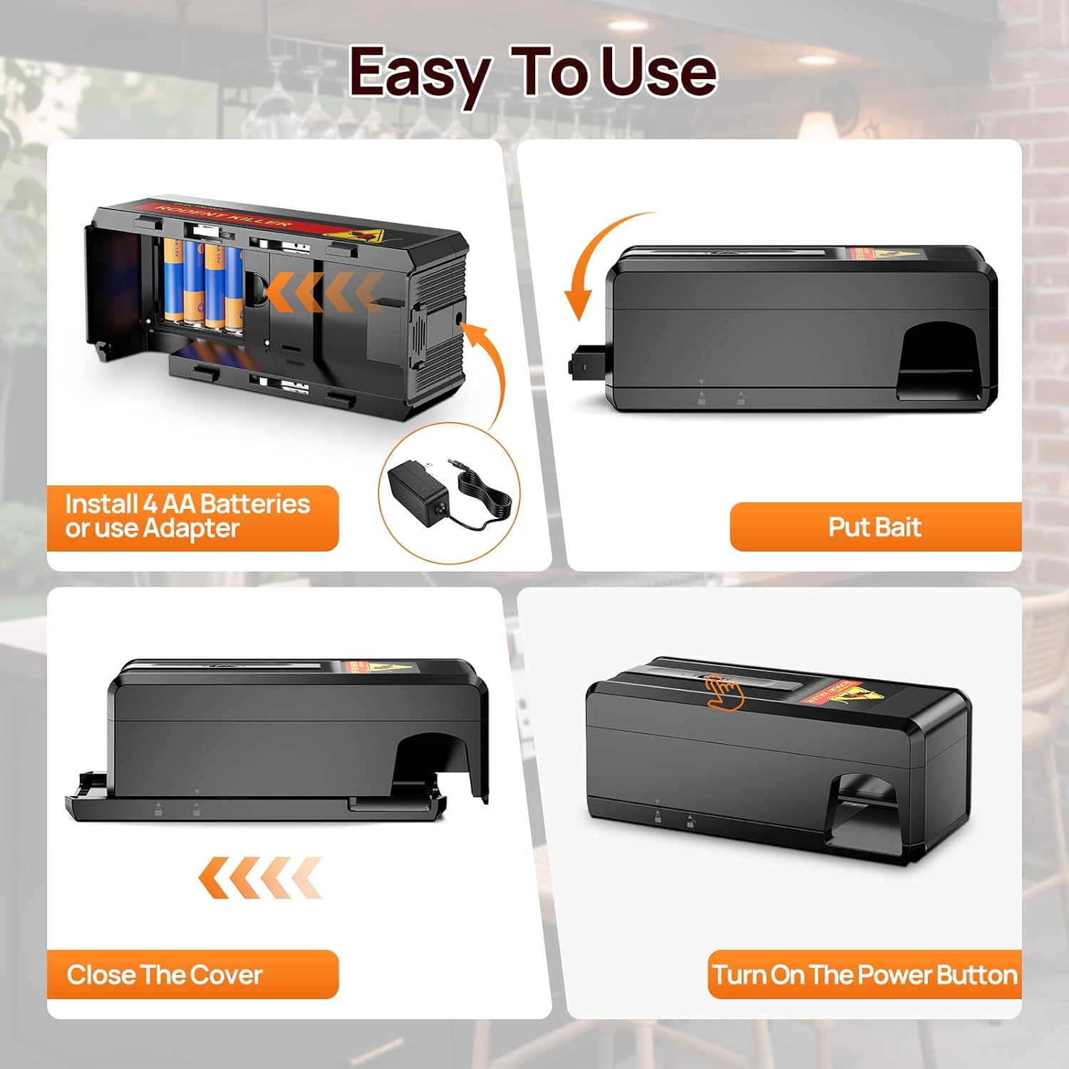 Electric Rat Mini Trap,Mouse Trap Indoor,Powerful Voltage Instantly Kills Rats and Mice,Upgraded Rodent Zapper for a Pest-Free Home (Electric Mini Rat Trap)