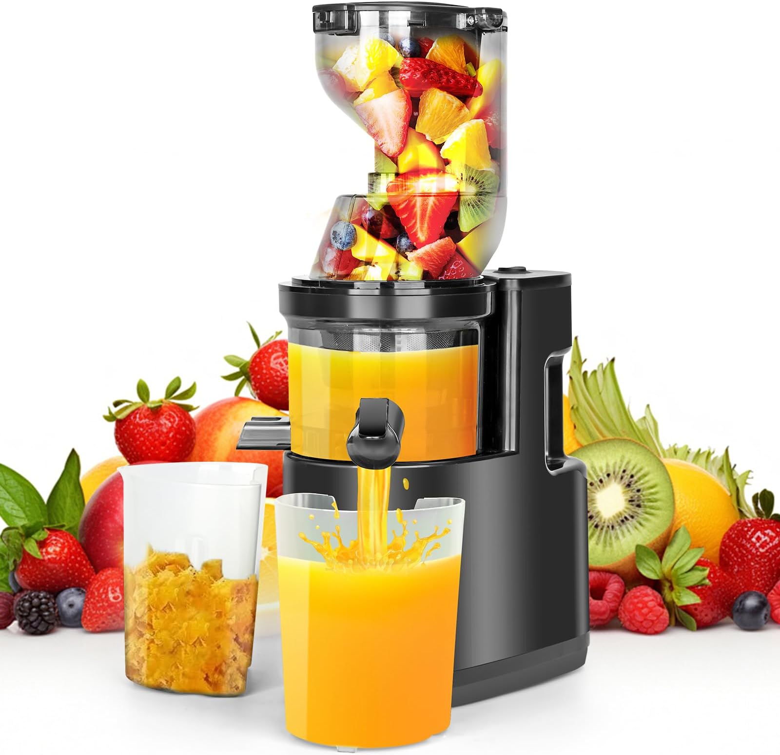 Gaethra Extracteur de Jus 500W, Cntrifugeuse Extracteur de Jus avec ...