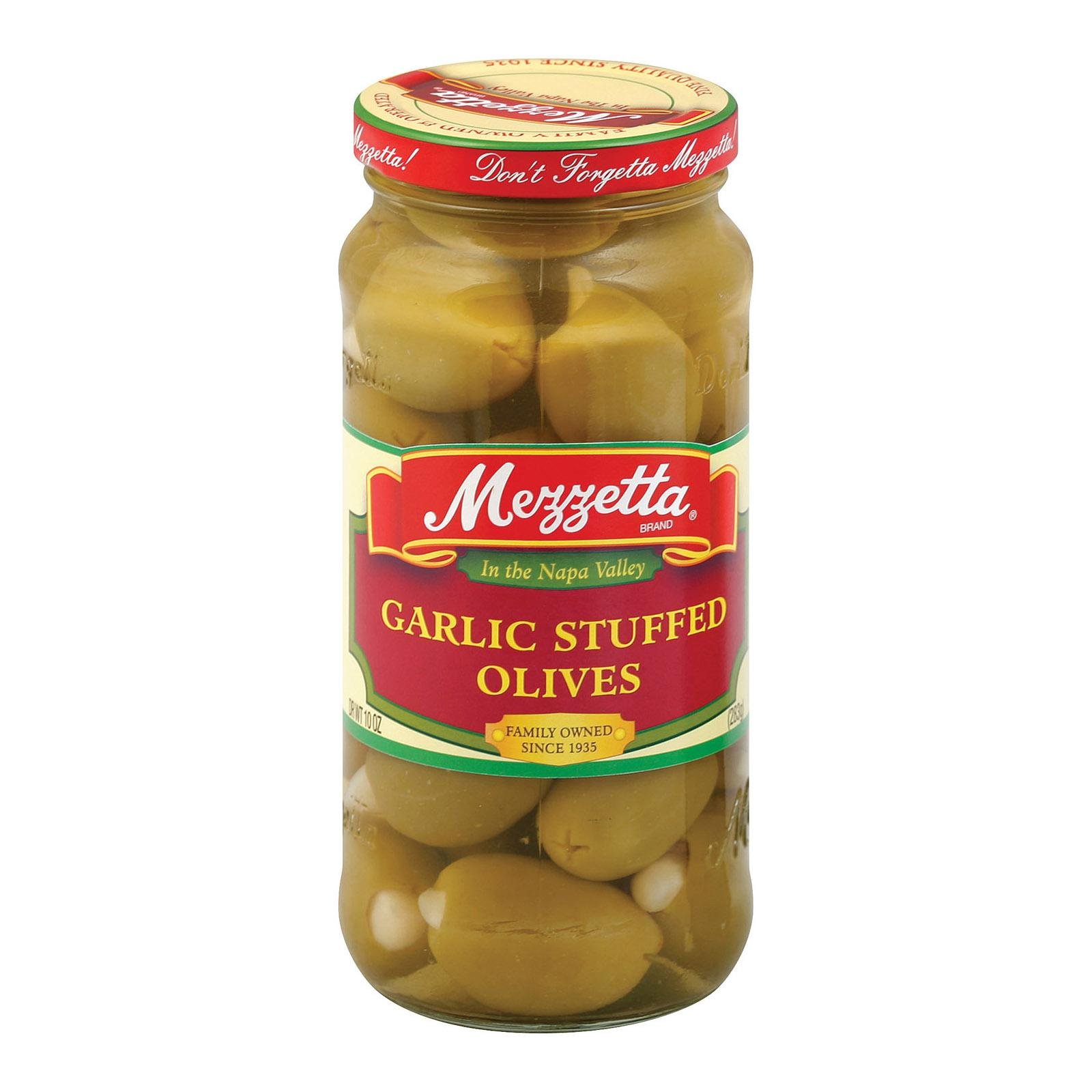 Mezzetta Stuffed Olives, Garlic, 10 Ounce