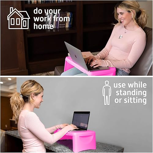 Miniatura 6 de MAVOCRAFT Foldable Kids Lap Tray with Storage - Portable Lap Desk Kids & Adults - Kids Lap Desk for Breakfast in Bed, Serving Tray, Car Desk &