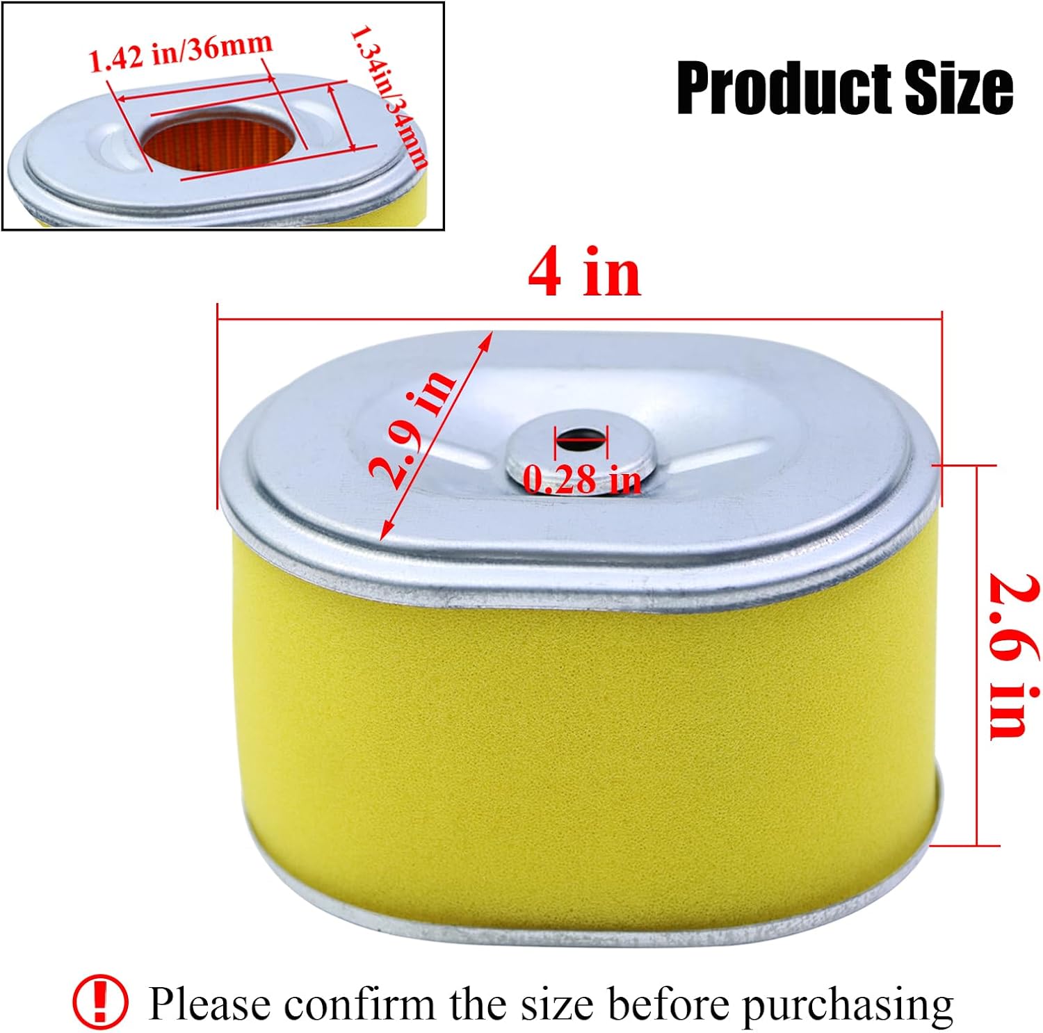 WOTIAN 12 Pack GX160 GX200 Air Filter AFZE18 Compatible with Honda and Clones GX160 GX140 17210ZE1-517 17210-ZE1-505