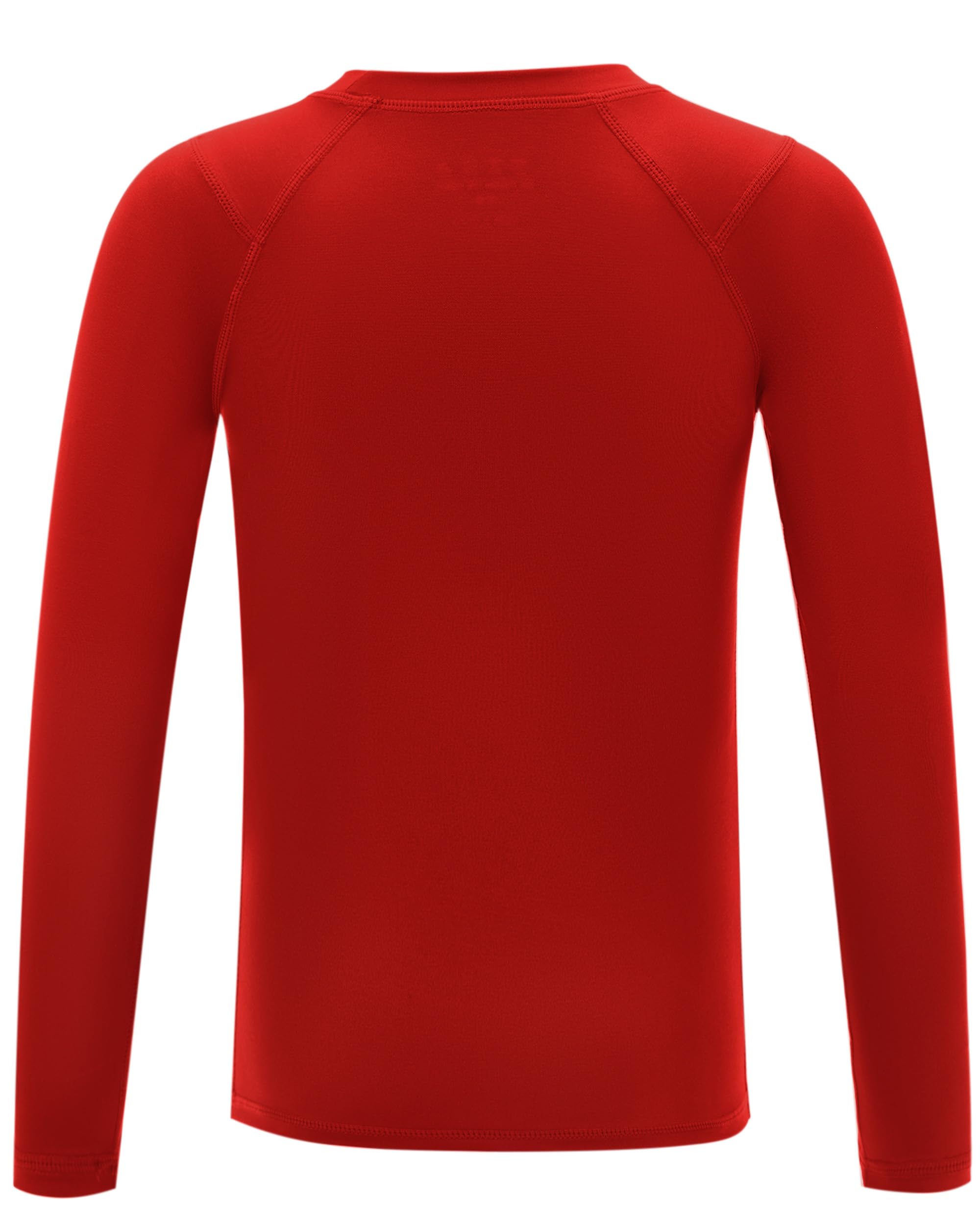 Jungen Kompressionsshirt Langarm, Atmungsaktiv Funktionsshirt für Kinder, Sport Unterziehshirt für Fußball Ski Winter - 4