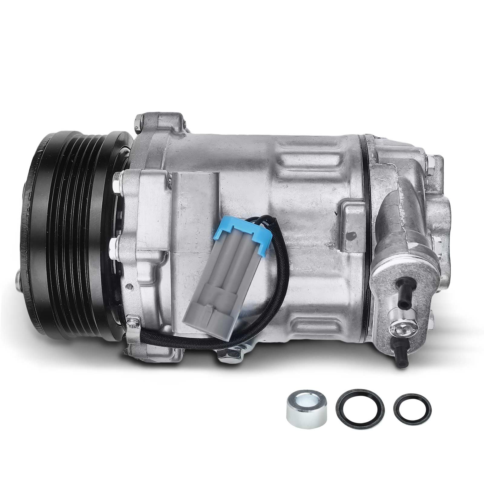 Frankberg Compresor de aire acondicionado con embrague Gasolina Compatible con Astra G Cabriolet F67 Astra G Caravan T98 Astra G CC F08 F48 Meriva Replace# 24462196incl. aceite premezclado
