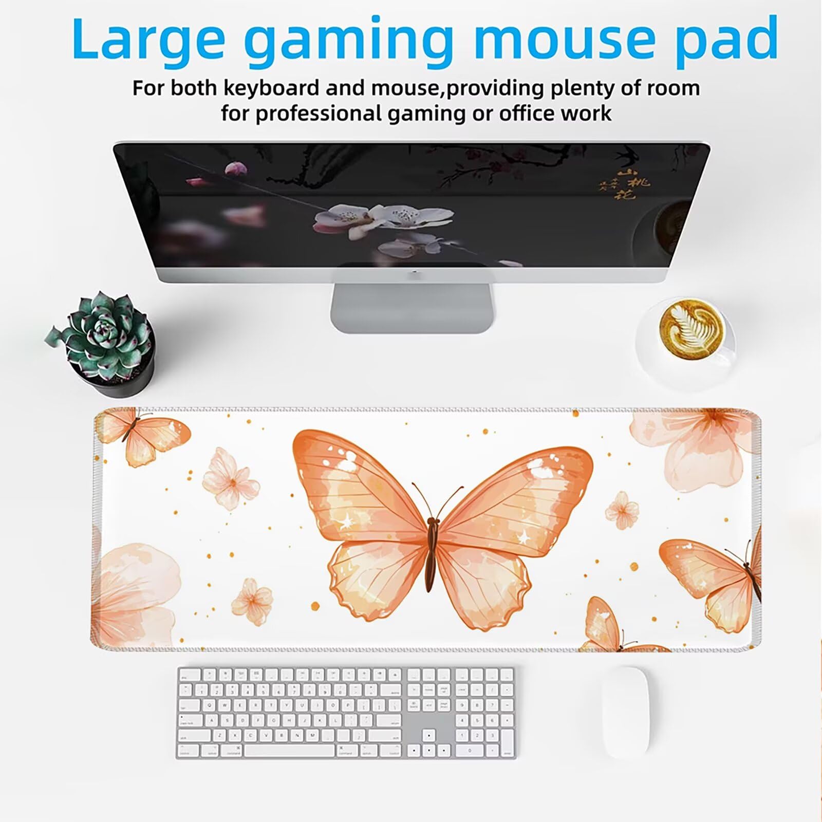 Podkładka pod mysz 1200 x 600 mm Podkładka pod mysz dla graczy, bardzo cienka podkładka na biurko, antypoślizgowa, zmywalna gumowa podstawa, ulepszona precyzja, ulepszona precyzja do komputera