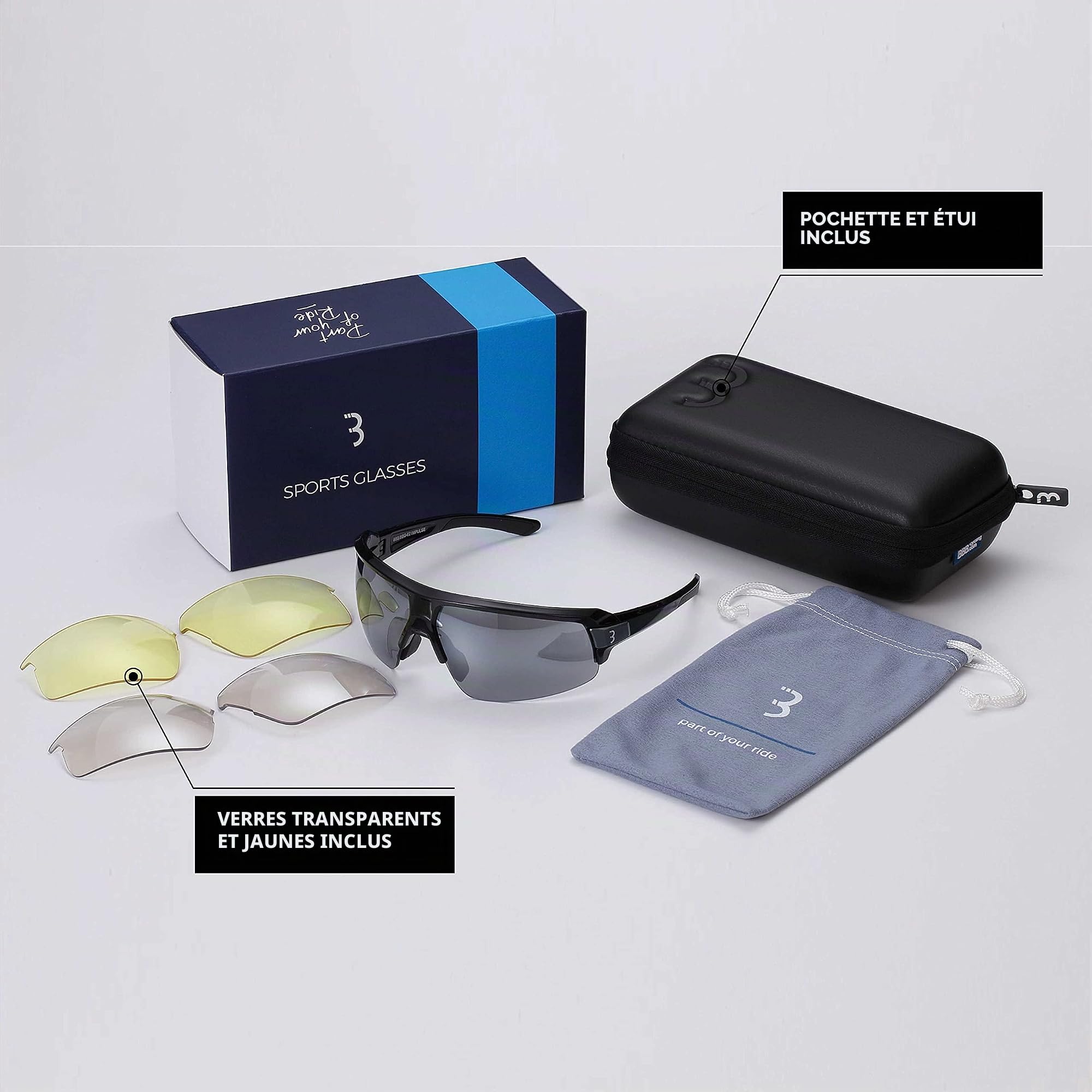 BBB Sport Glasses Impulse Lunettes De Sport Mixte (lot de 1)