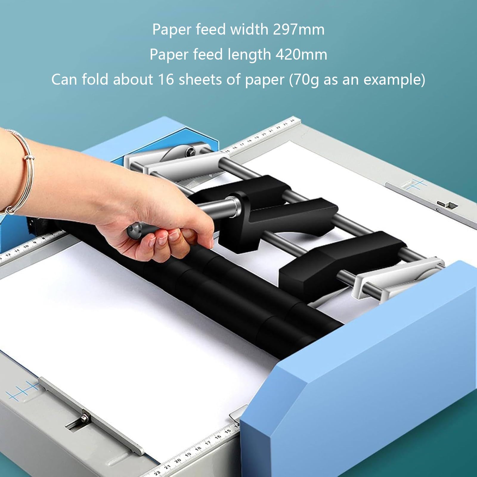 Macchina automatica per libretti, cucitrice 2 in 1 per piegare e rilegare la carta, per scuole, uffici e stamperie