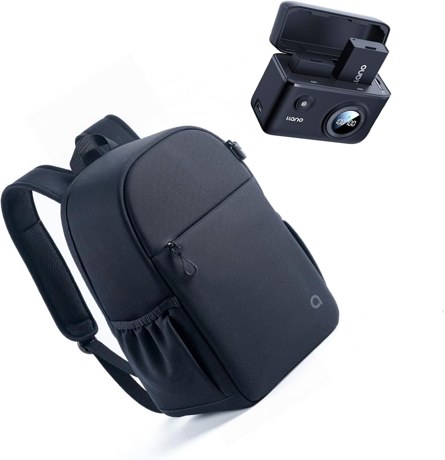 llano 2-Pack EN-EL14/EN-EL14a Replacement Batteries and 18W Dual USB Fast Charger,Camera Backpack