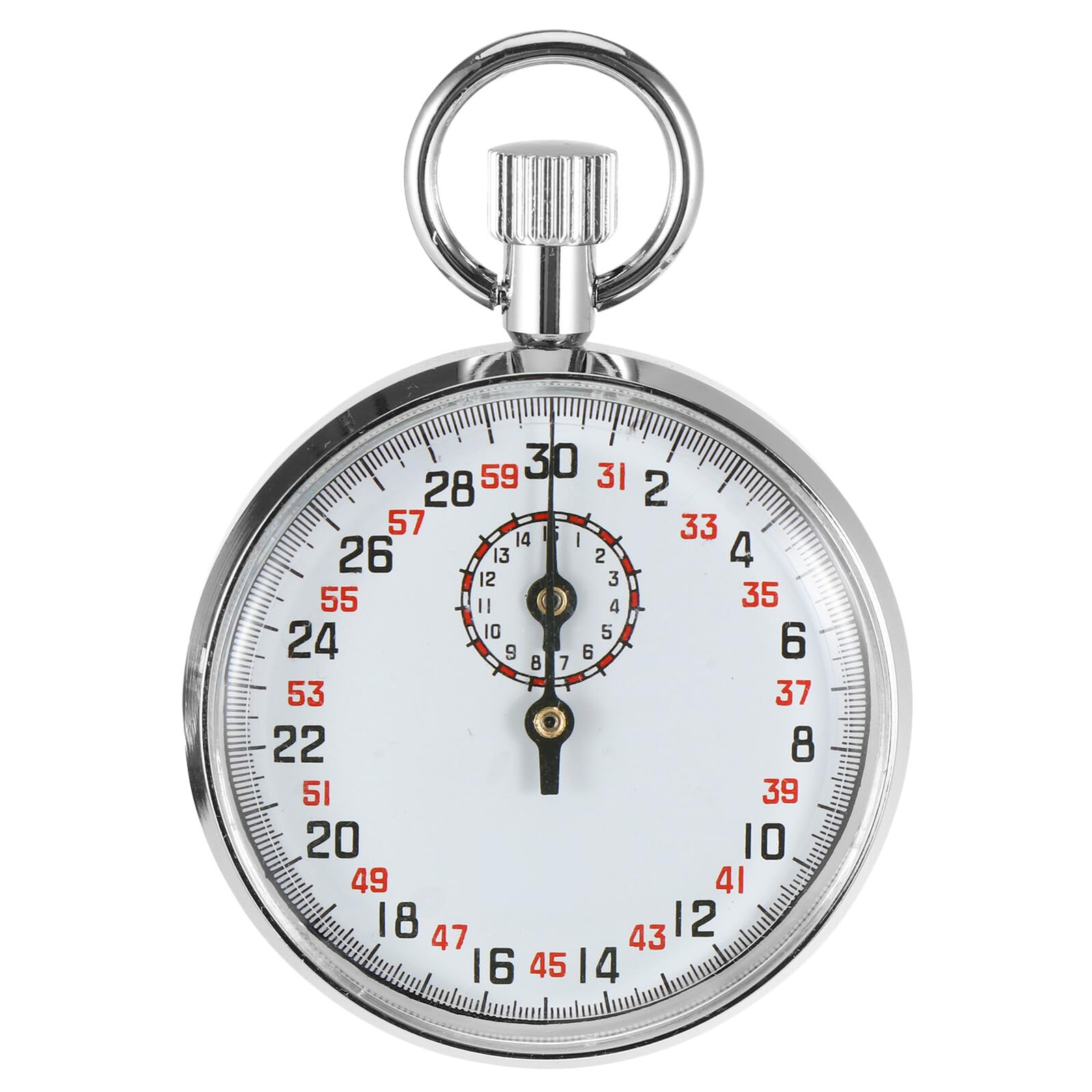 Hemobllo Cronometro Meccanico in Metallo Portatile con Quadrante Analogico Timer Preciso per Esperimenti Scientifici e Attività Sportive Stopwatch Didattico Resistente per Scuola e
