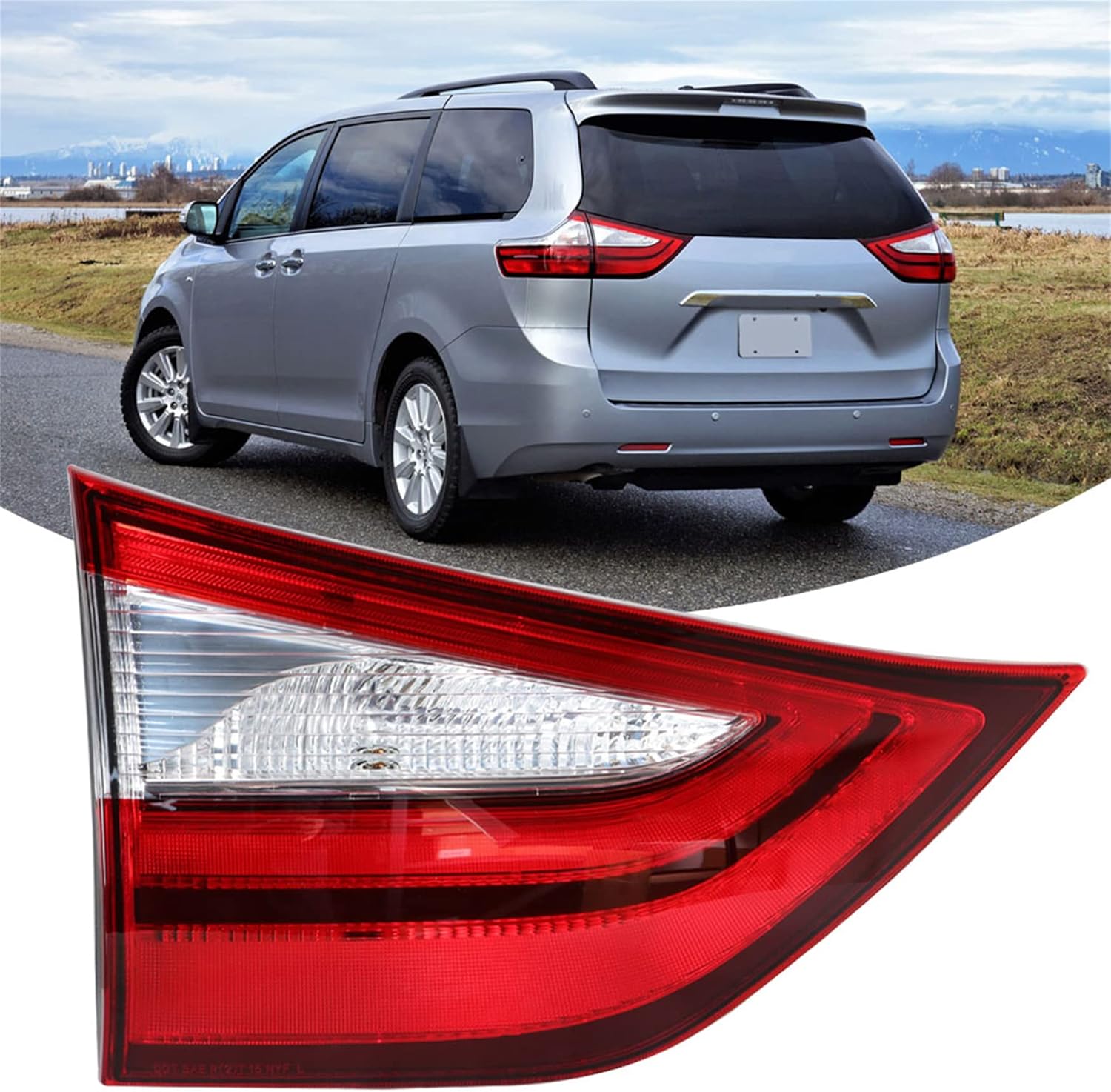 WFLNHB Left Side Inner Tail Light Assembly Replacement for Toyota Sienna 2015-2020 Driver Side Rear Brake Lamp 8159008030 TO2802117