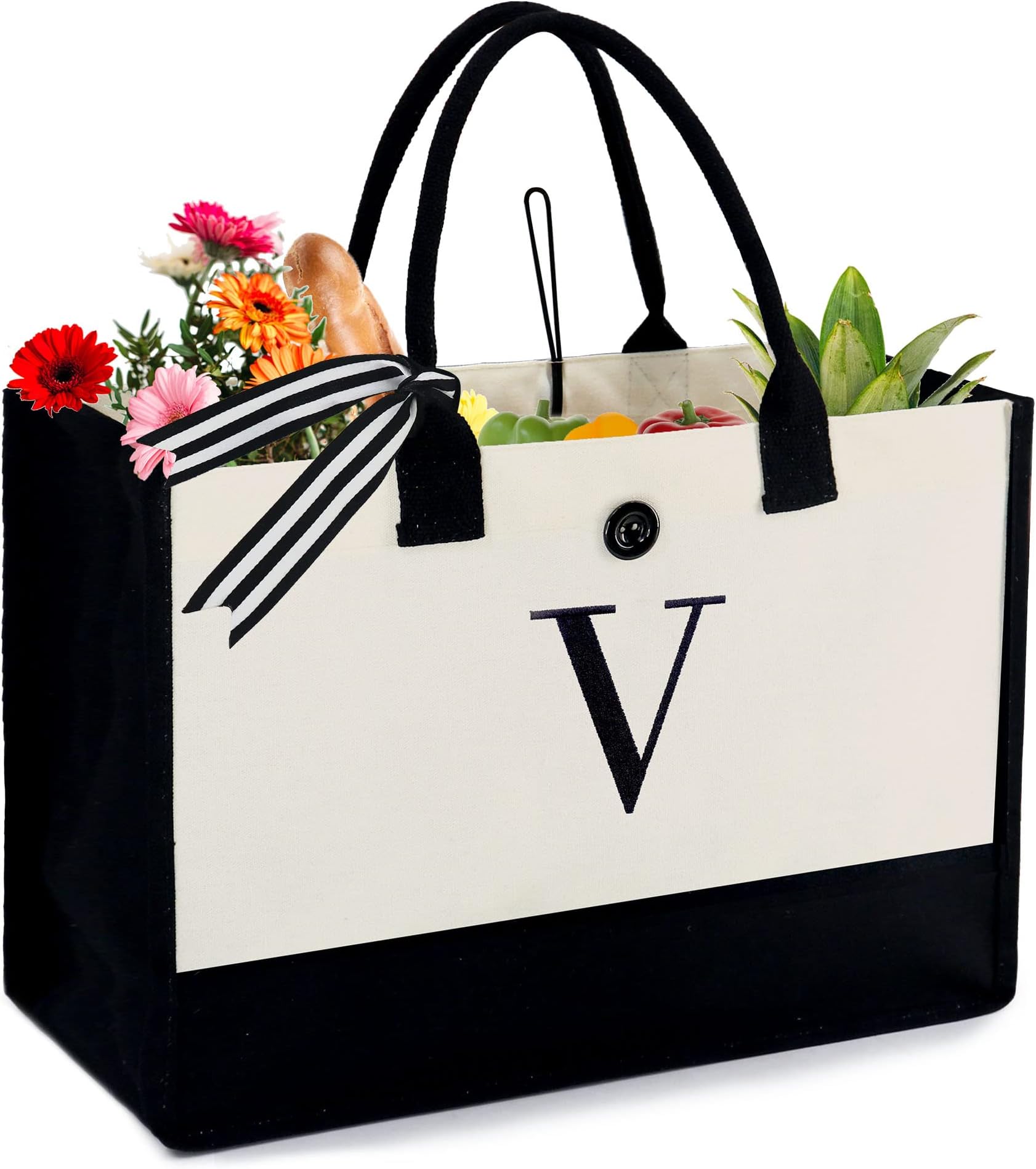 BeeGreenReusable Grocery Letter Tote Bag