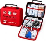 T-3 Deluxe 500 Pieces First Aid Kit + Survival Kit for Car, Office, Camping, Hiking, Sports, Waterproof, Durable Case