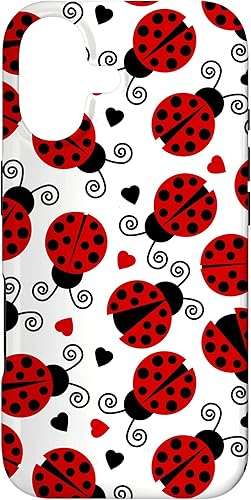 Carcasa para iPhone 17 de mariquitas y corazones