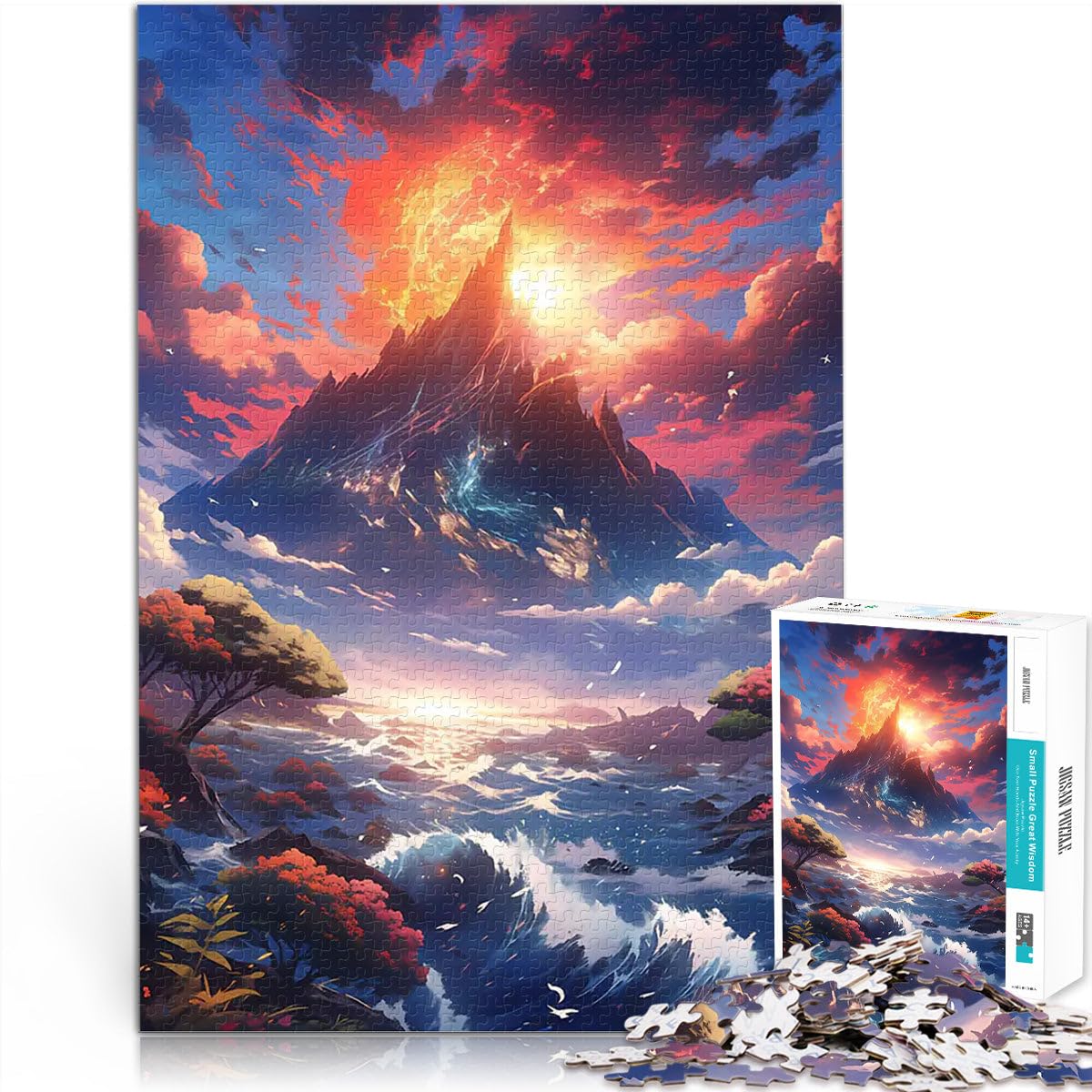 Jigsaw Puzzle for Adults 1000 Pieces Vubrant mountain Stressabbau-Spielzeug Lustige Aktivitäten für zu Hause, Geburtstagsgeschenk, Reisegeschenk,52x38cm — image 1