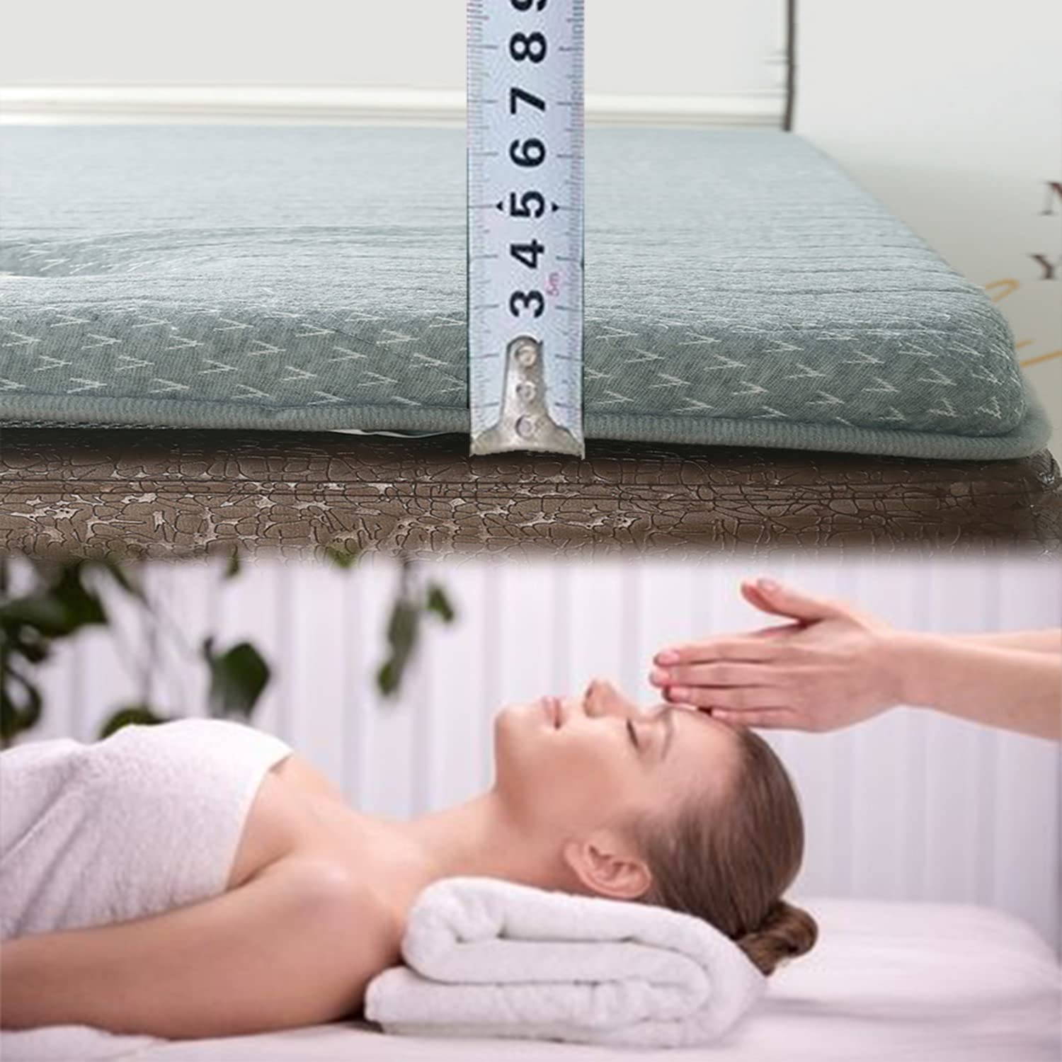 Nakładka na materac z pianki memory o grubości 3 cm do salonu piękności oddychająca podkładka na stół spa 75 x 190 cm akcesoria ochronne dla najwyższego komfortu i wsparcia