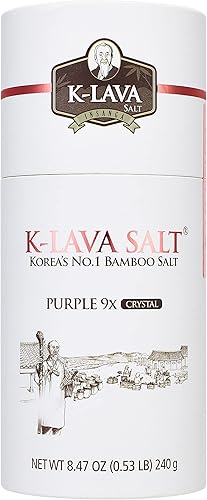 Sal de bambú número 1 de Corea púrpura 9X, cristal, 8.47 onzas