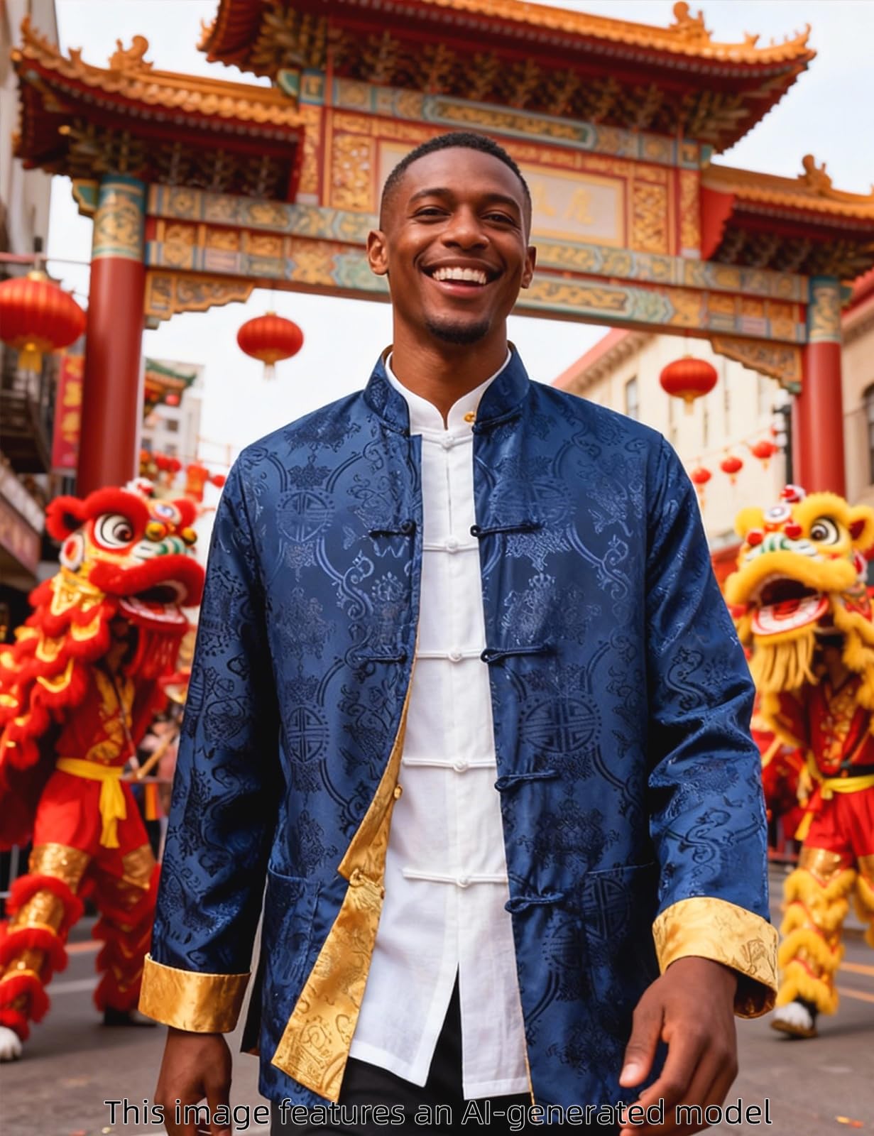 Funny World Tang-Anzug Hanfu Chinesisches Neujahrshemd traditionelle Kleidung langärmeliges Oberteil