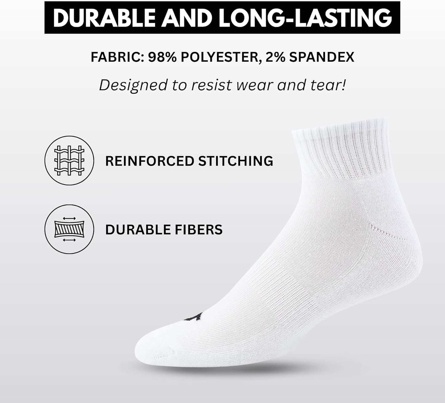 True Religion Mens Socks Ankle Socks for Men 6 & 12 Pairs Quarter Premium Athletic Shoe Size 8-12 - Image 4