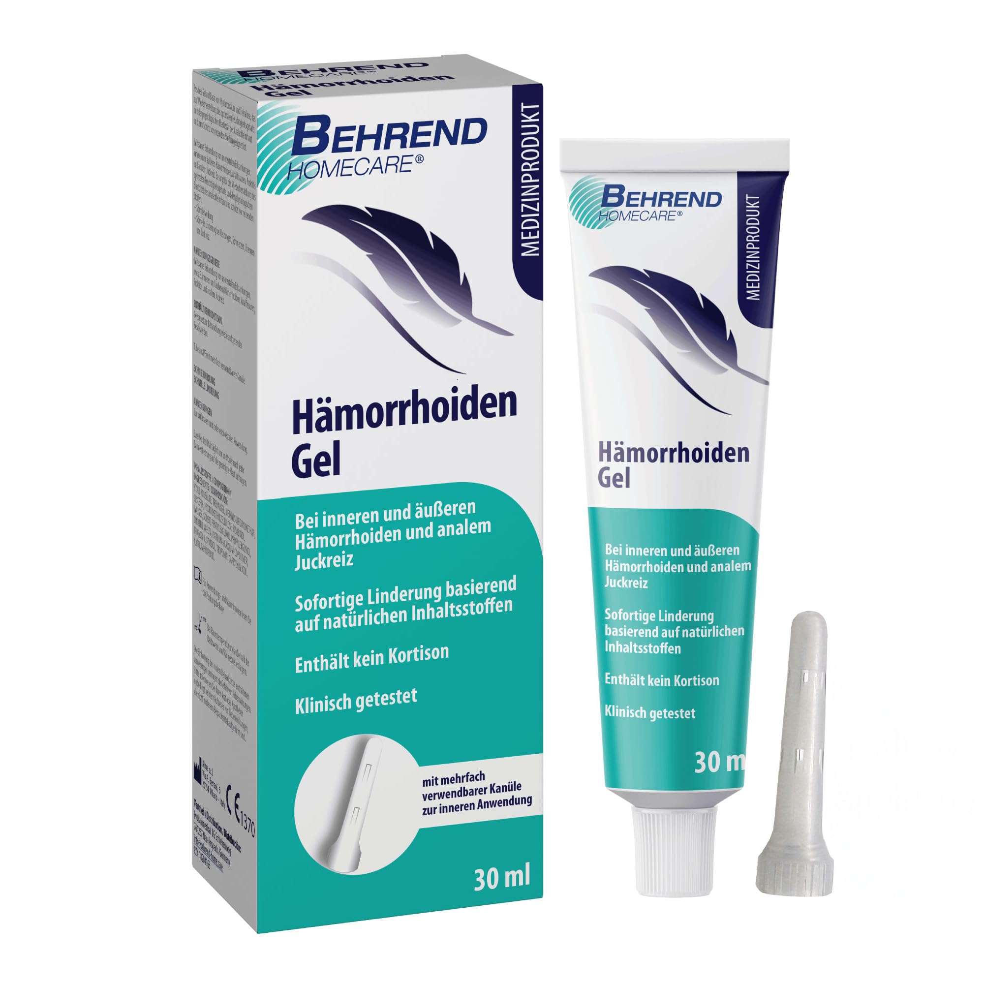 Behrend Hämorrhoiden Gel AUS NATÜRLICHEN INHALTSSTOFFEN bei inneren & äußeren Hämorrhoiden, Analjucken, Analfissuren & Proktitis – Hämorrhoiden Salbe reduziert Schmerzen, Juckreiz & Brennen