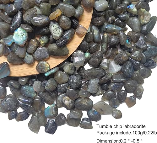 Miniatura 4 de Piedras pulidas de labradorita mixta, cristales de labradorita cruda, naturales pulidas para reiki wicca curativa, fabricación de joyas de cristal