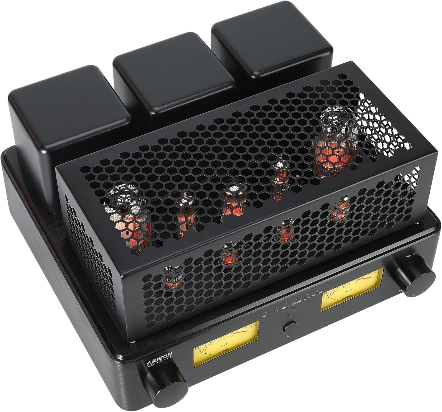 Juson Audio FTA88 2025 180W KT88 Valve Tube Amplifier Class A HiFi Vacuum Amp with Phono BT 5.4 Mosfet Single Ended Dual Mode Remote aptX-HD LDAC (FTA88-N)