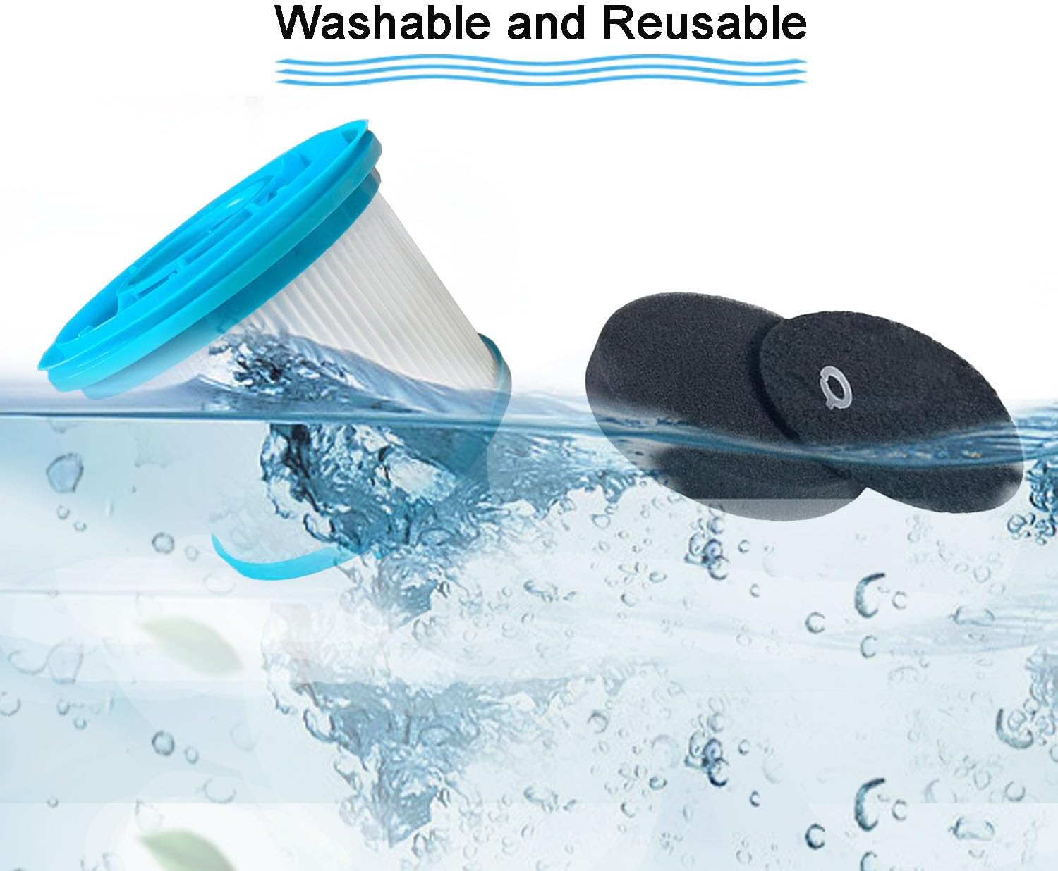 2 Pack Hepa Filters and 3 Pack Pre-filter Replacement Compatible with Bissell PowerClean FurGuard 280W and FurFinder 200W Self-Standing Cordless Vacuum - Image 4