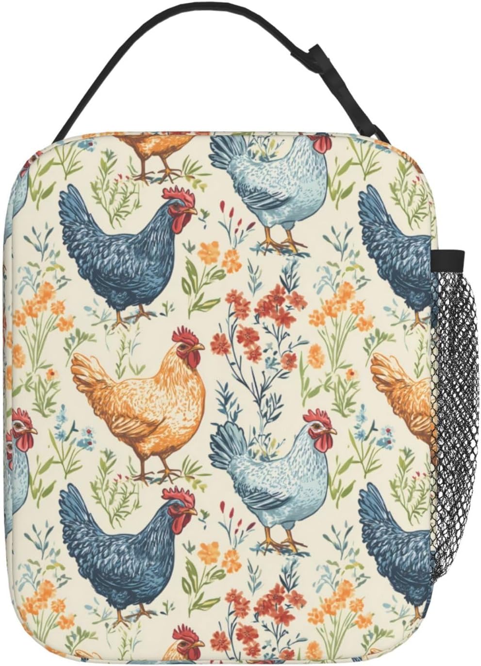 Chicken Lunch Box Insulated Lunch Bag for kids Girls Boys,Reusable Lunch Box Containers for Women Men,Durable Cooler Tote Bag Lunchbox for Office/School/Picnic - Image 3