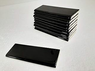 Black 2x6 in Ceramic Tile Bullnose Trim Edge 2 x 6 inch American Olean B...