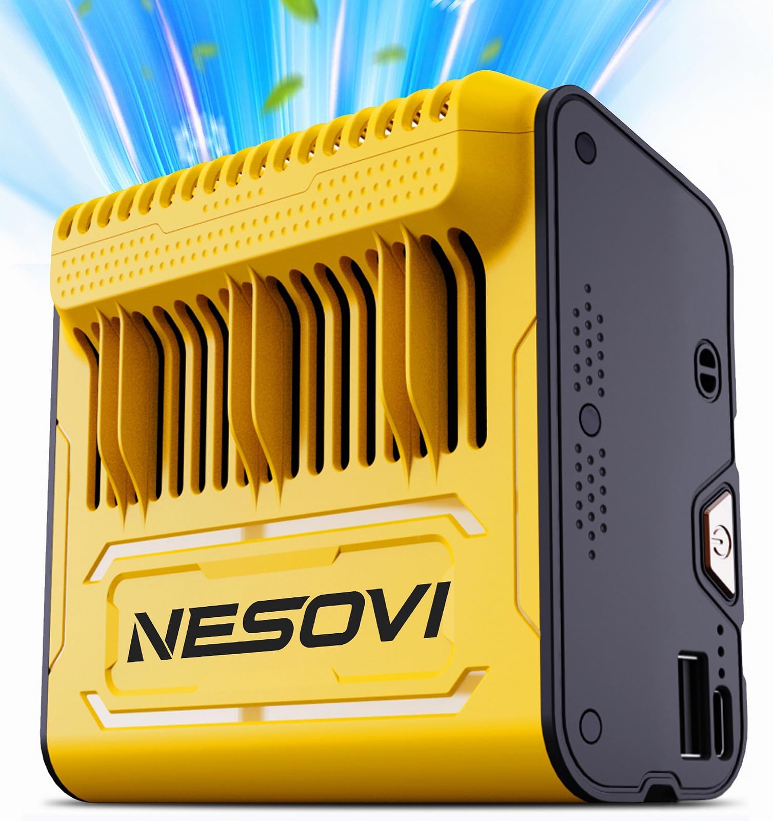 Portable Waist Clip Fan: Rechargeable 10000mAh Personal Waist Air Conditioner Fan | Hanging Waist Fan with 24H Working Time, Powerful Airflow Belt Fan with 3 Speeds for Outdoor