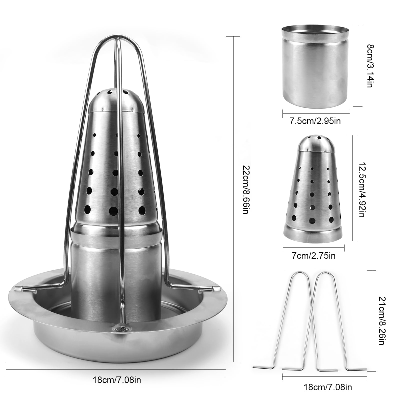 Support de Poulet Support à Poulet Support Poulet Support Poulet Barbecue en Acier Inoxydable pour Four, Barbecue, Poulets Accessoires Gril