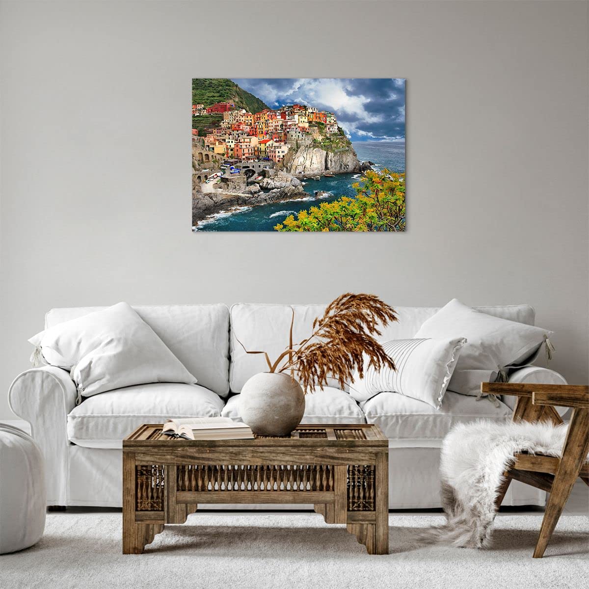 Tableau Sur Toile Pizza Italienne Traditionnelle – Décoration Murale Moderne Gastronomie 120x80cm Horizontal Pour Cuisine Salon Chambre