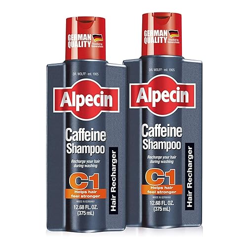 Alpecin C1 Caffeine Shampoo 12.68 fl oz (Pack of 2) I Hair Performance Enhancer I Promotes Natural Hair Growth and Thickness I Energizes Scalp
