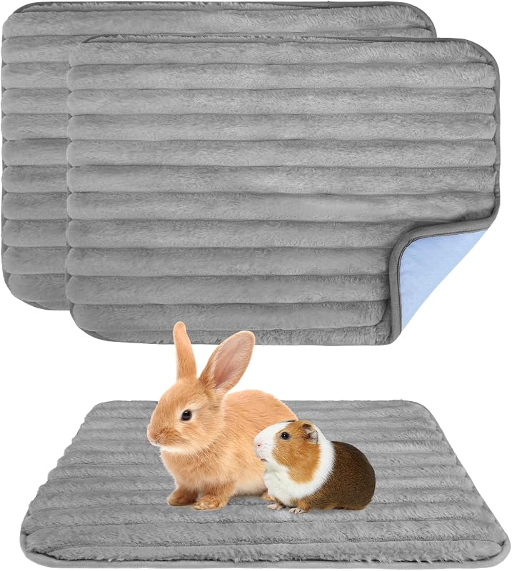 Cama impermeável e lavável para pequenos animais Homimp, antiderrapante, cinza, 40,64 x 60,96 cm, pacote com 2