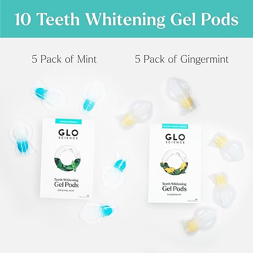 Miniatura 2 de GLO Science - Cápsulas de gel blanqueador de dientes, seguro, eficaz con cepillo de silicona, 6% de peróxido de hidrógeno, la forma más rápida de