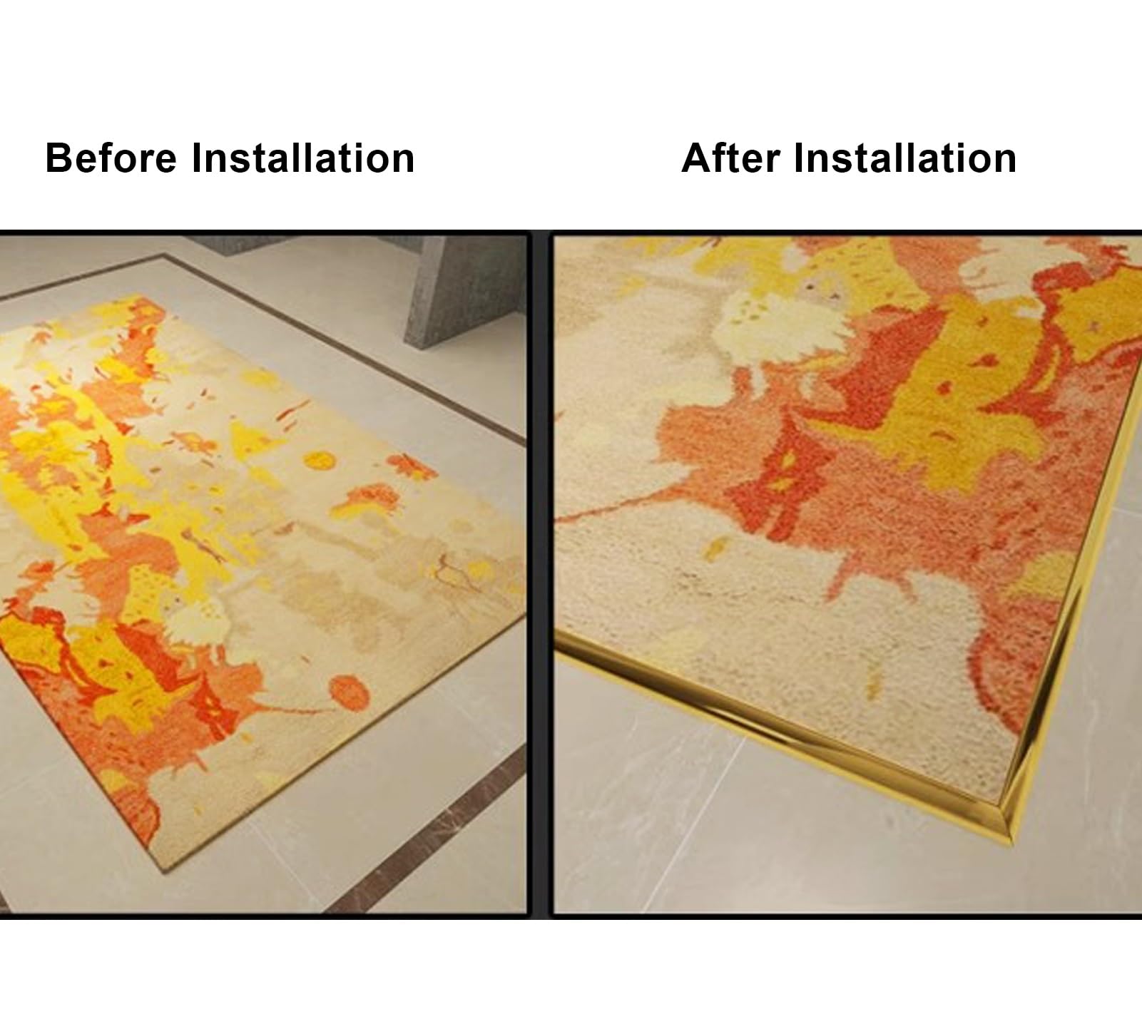 Bande de transition antidérapante en aluminium de 90 cm pour tapis et planchers en bois - Joint de sol en métal durable pour une utilisation sûre et sécurisée à la maison