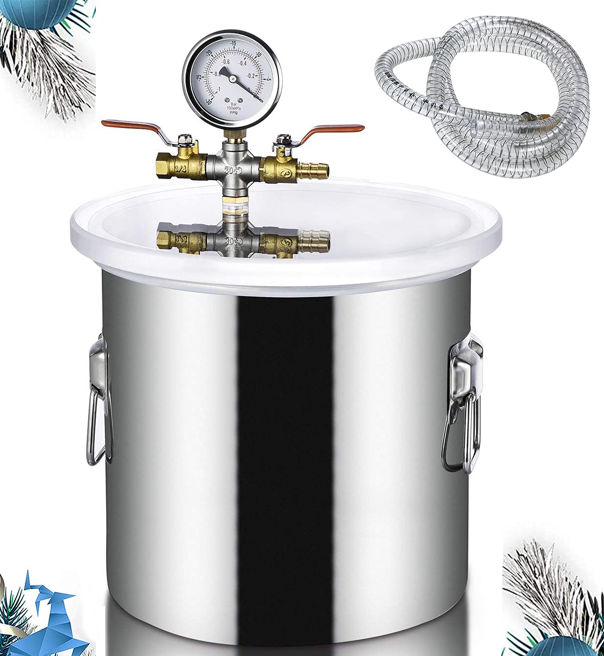 Buy 5 Gallon Vacuum Chamber,22L Vacuum ChamberWithout Vacuum Pump