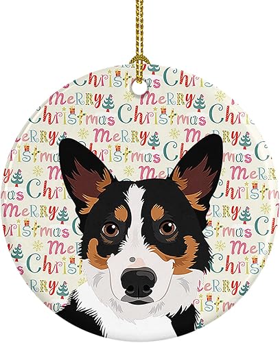 Miniatura 95 de Caroline's Treasures Adorno navideño de husky siberiano en blanco y negro #2 de cerámica para árbol de Navidad, decoración colgante para el hogar,