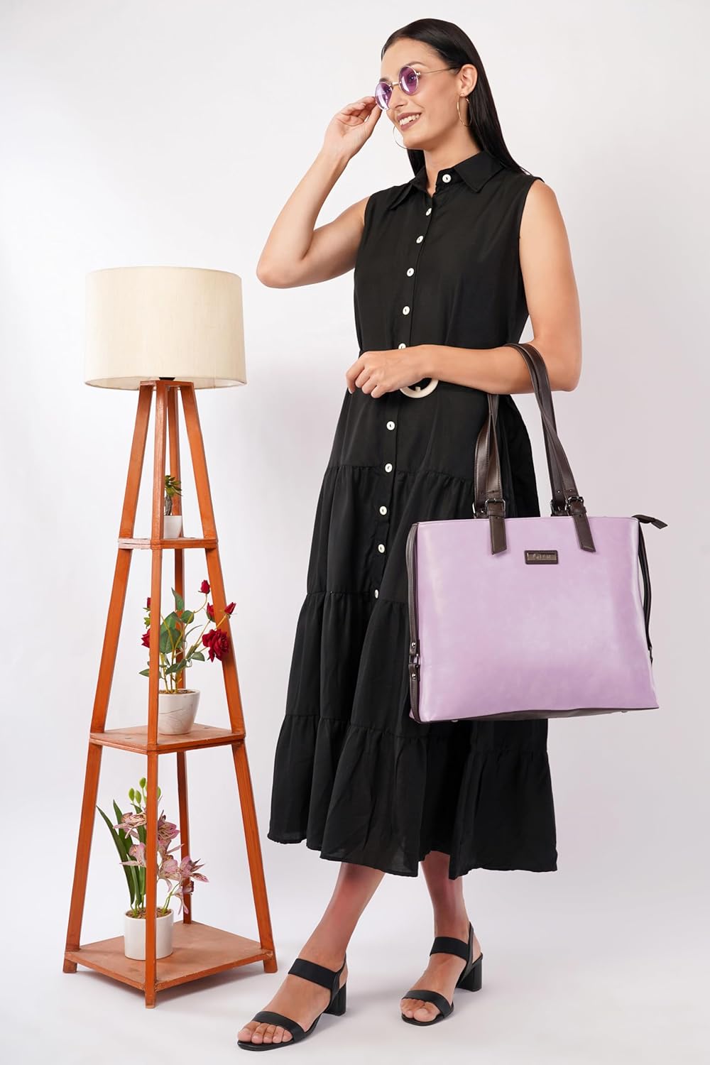 ECM 3pcs Vegan Tote Set for Women-Stylish Top Handle Laptop Bag Purse Sling Handbag Cosmetic Pouch bag-Travel Work Leisure