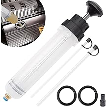 ecocstm 200CC Fluid Extractor, Oil Extractor Pump, Oil Suction Pump Syringe with Two 9.2" Extension Tubes, Vacuum Siphon Pump, Automotive Oil Change Tools for Gasoline